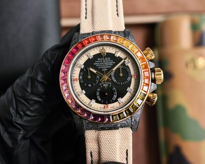 TW Factory ROLEX Rainbow Daytona for Sale Carbon Fiber Custom Version 40MM Watch